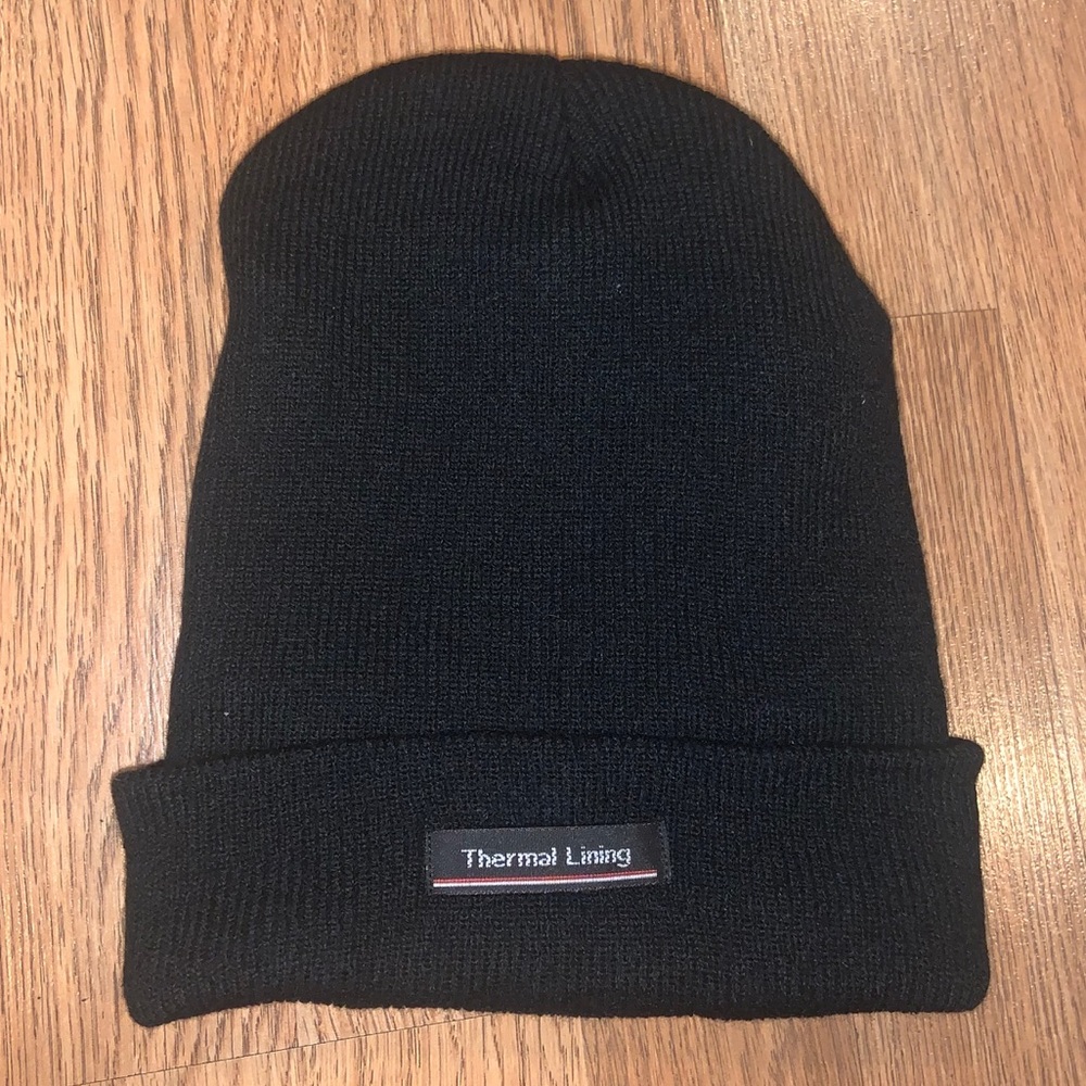 Black Thermal Lining Hat